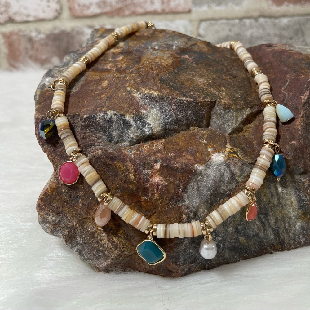 Gold-Tone Mixed Charm Beaded
Statement Necklace, 17" + 3" extender - Picture 2 of 12